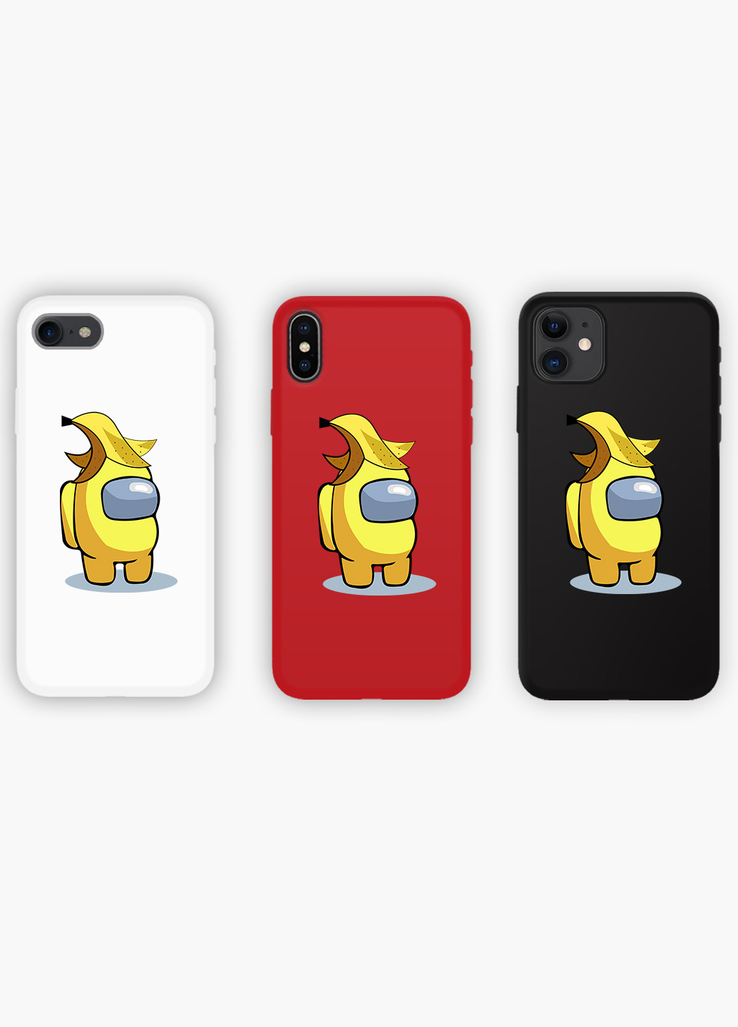 Чехол силиконовый Apple Iphone X Амонг Ас Желтый (Among Us Yellow) (6129-2416) MobiPrint (219565570)