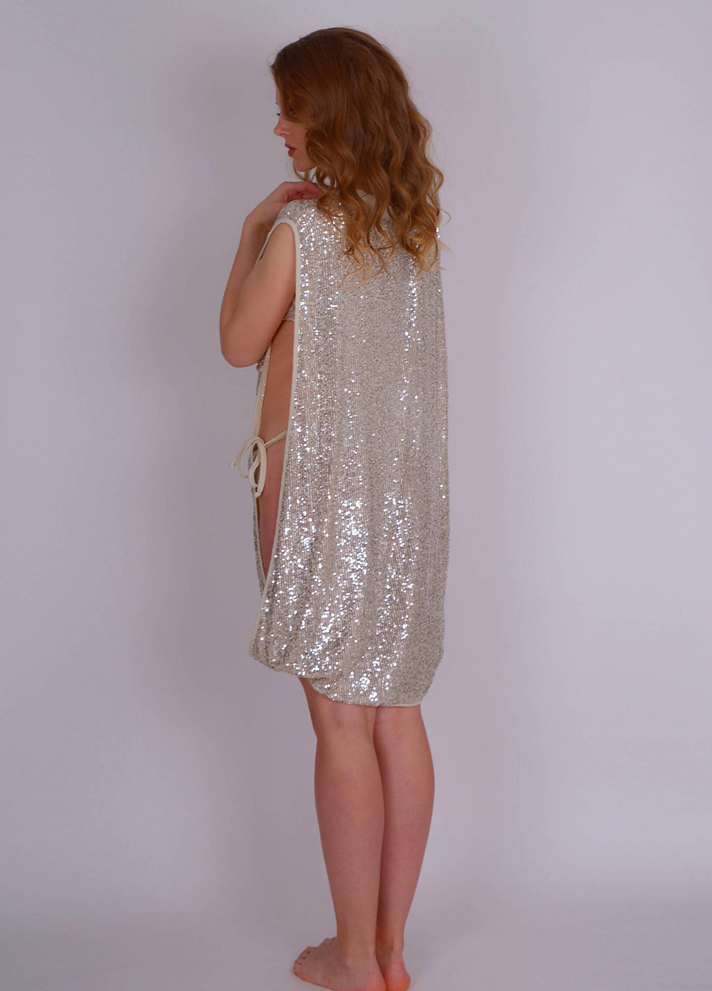 Серебряное пляжное платье Amarea