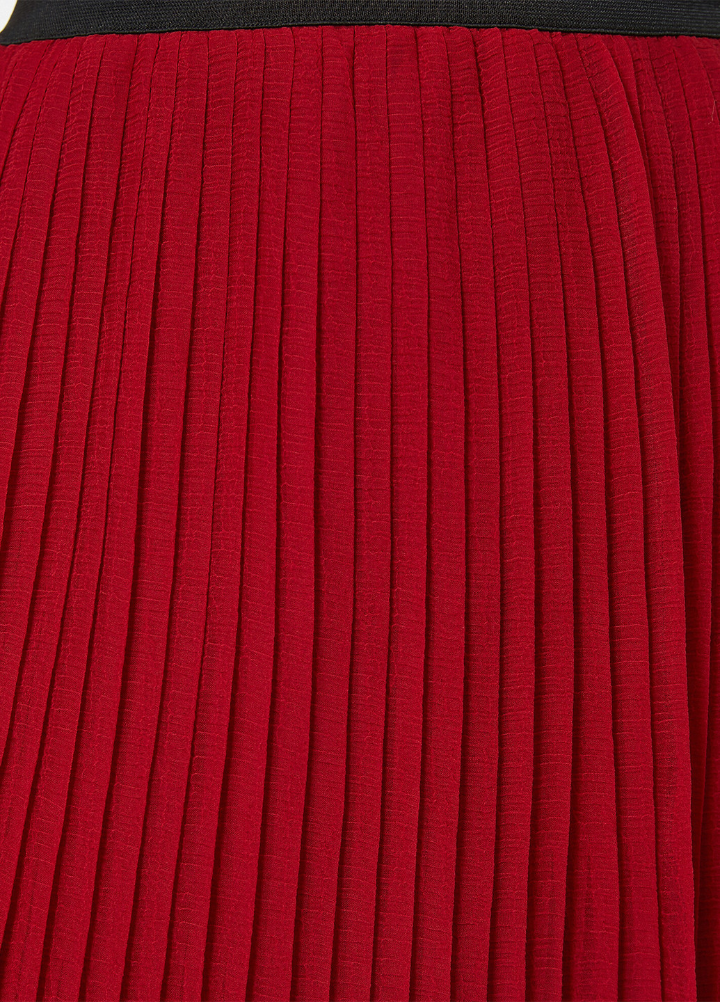 Вишневая кэжуал однотонная юбка KOTON плиссе, клешированная