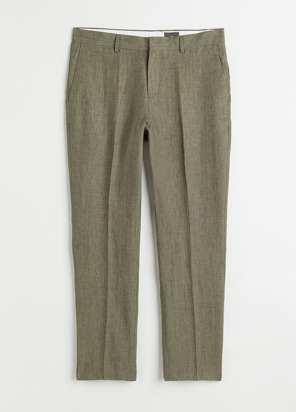 Хаки классические, кэжуал летние прямые брюки H&M