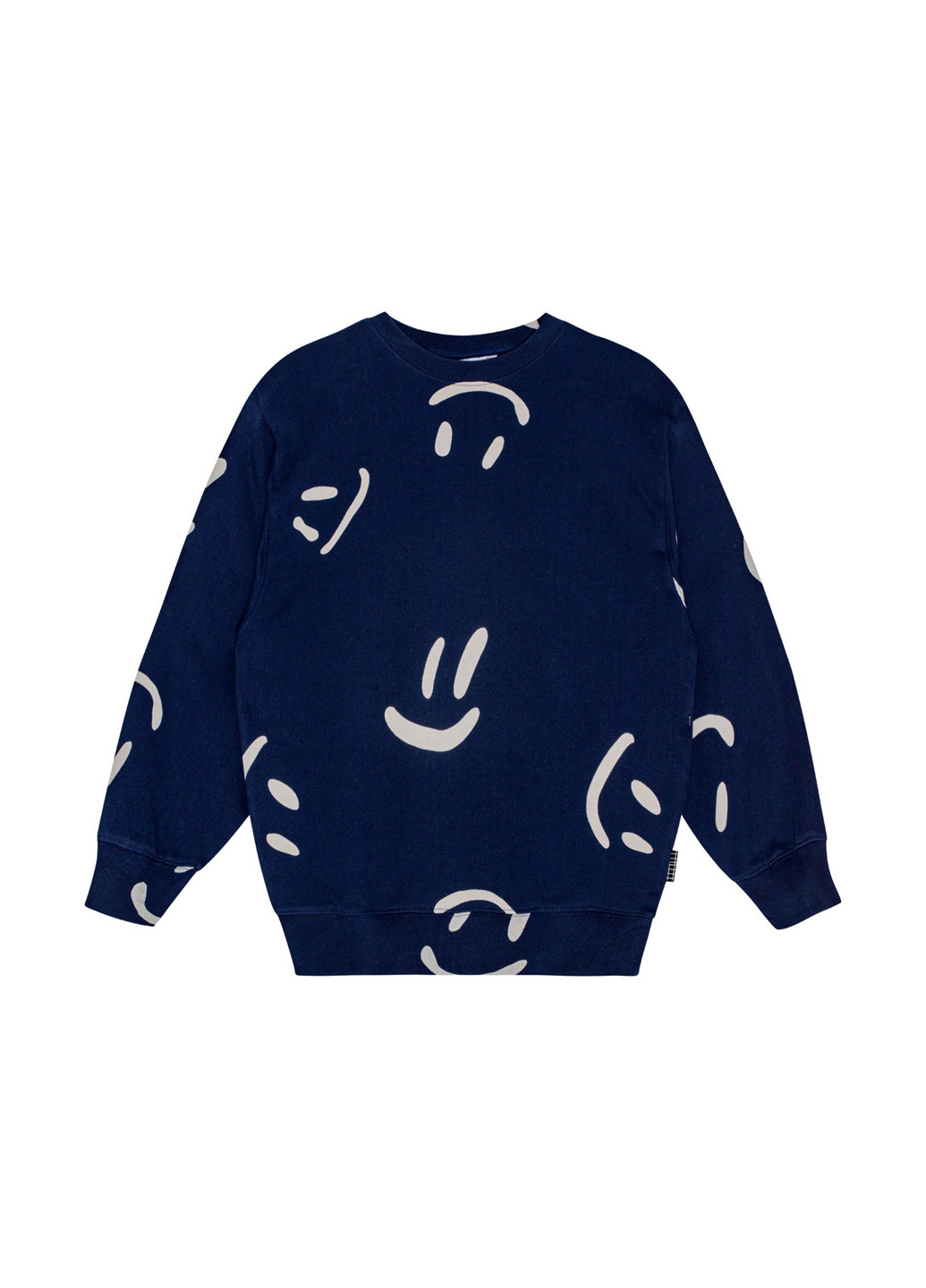Molo свитшот рисунок темно-синий кэжуал хлопок органический, футер