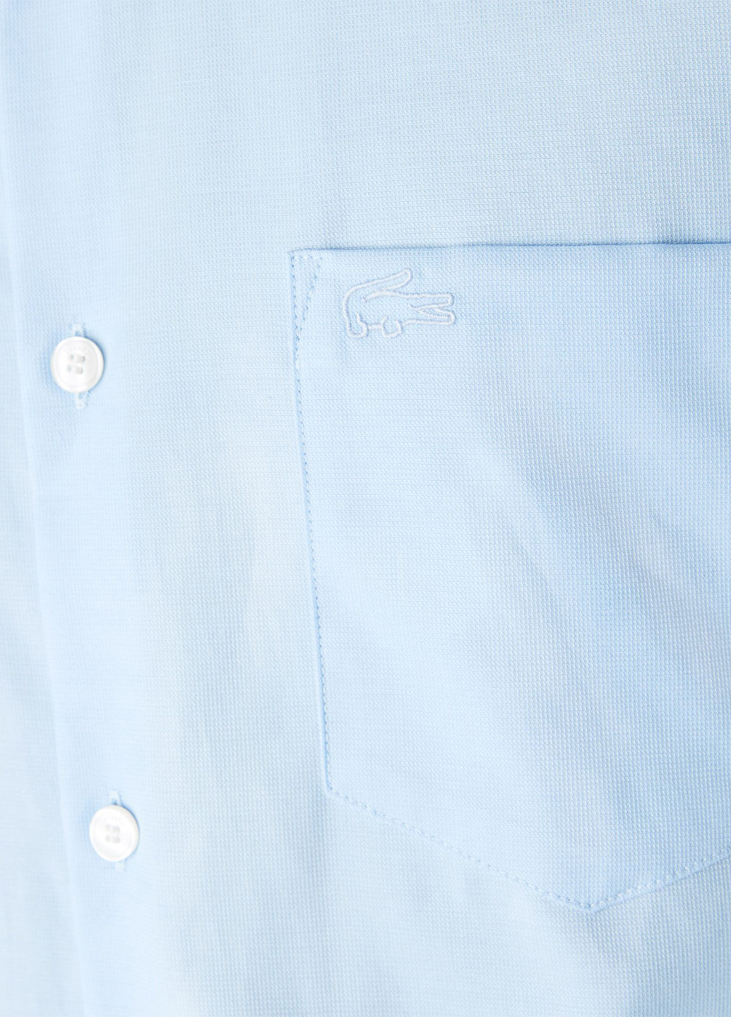 Голубой кэжуал, классическая рубашка однотонная Lacoste
