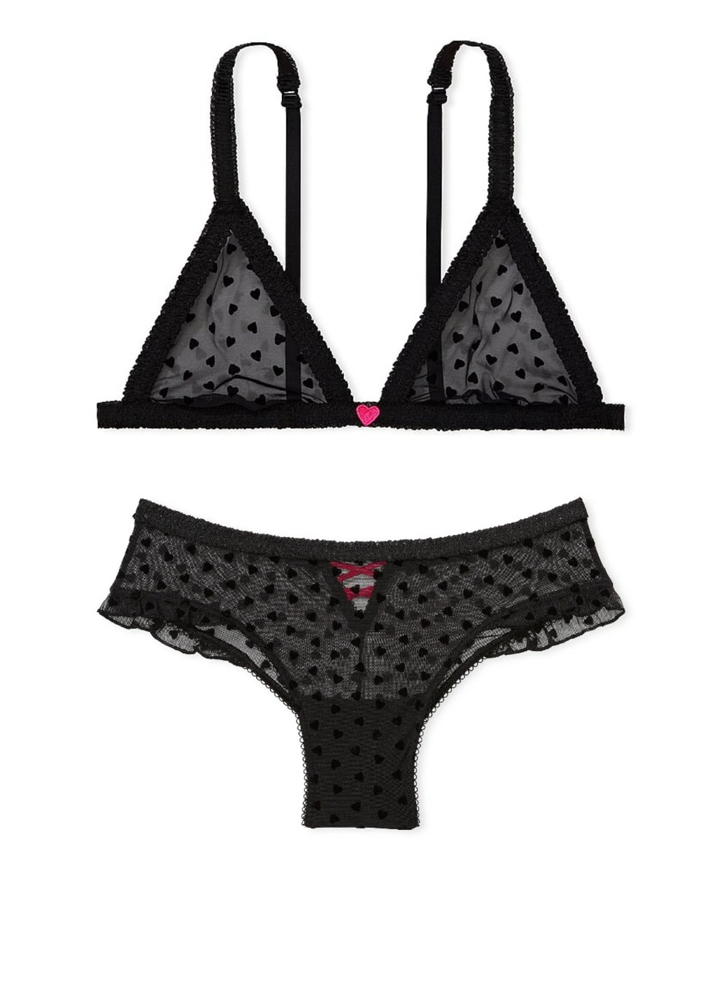 Чорний демісезонний комплект (бюстгальтер, трусики) Victoria's Secret