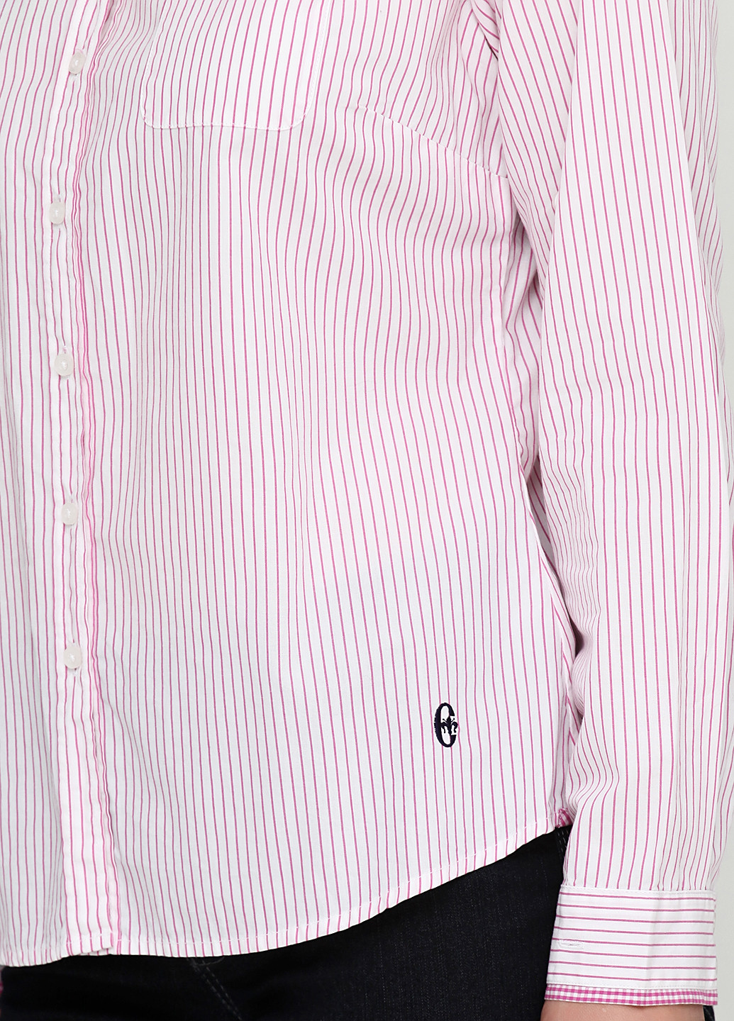 Белая кэжуал рубашка в полоску Conte of Florence