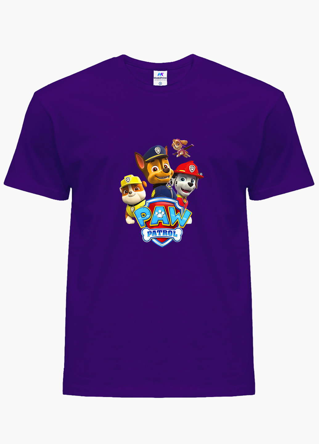 Фиолетовая демисезонная футболка детская щенячий патруль (paw patrol)(9224-1606) MobiPrint