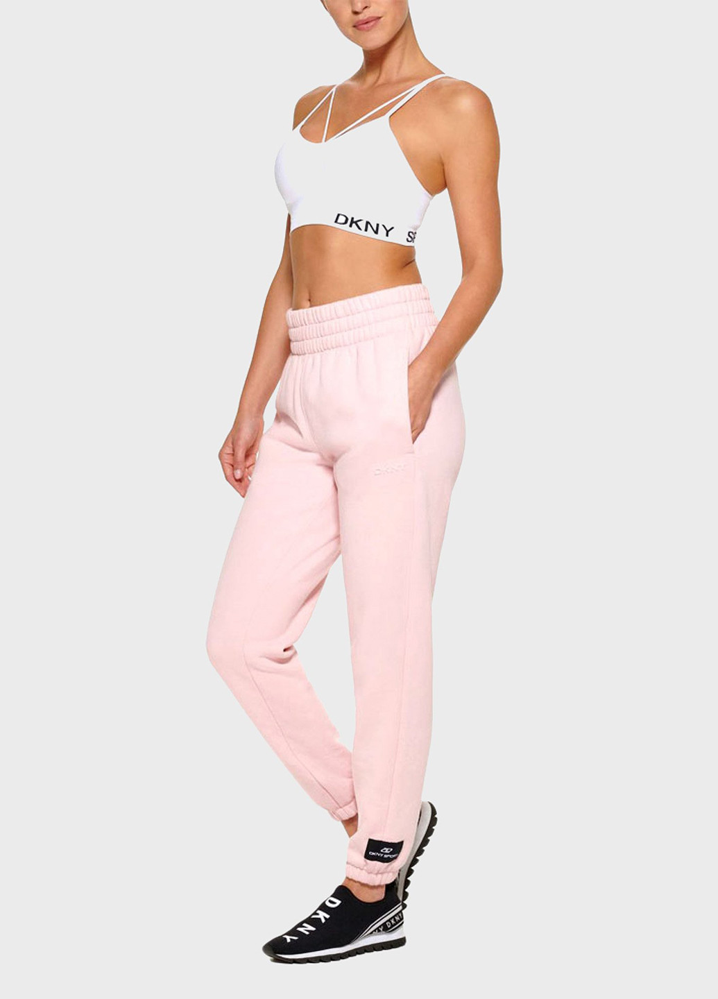 Розовые спортивные демисезонные джоггеры брюки DKNY
