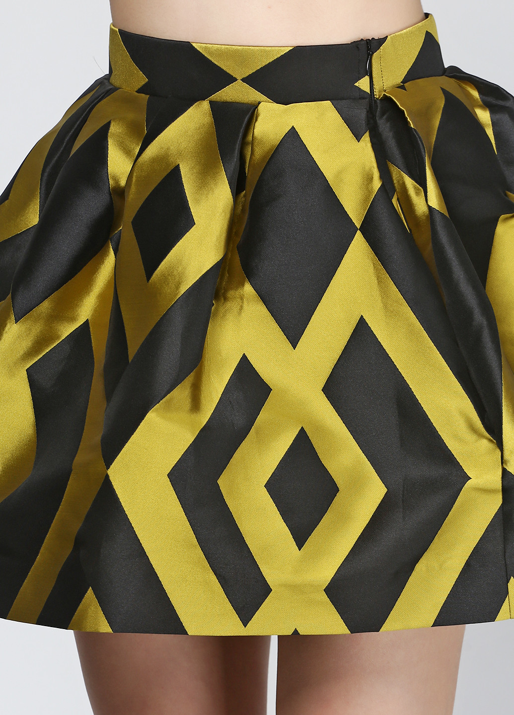 Желтая кэжуал с геометрическим узором юбка P.A.R.O.S.H. мини