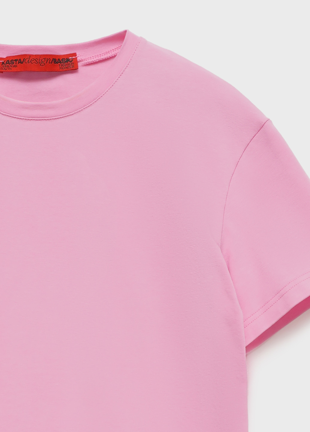 Розовая летняя футболка женская укороченная KASTA design
