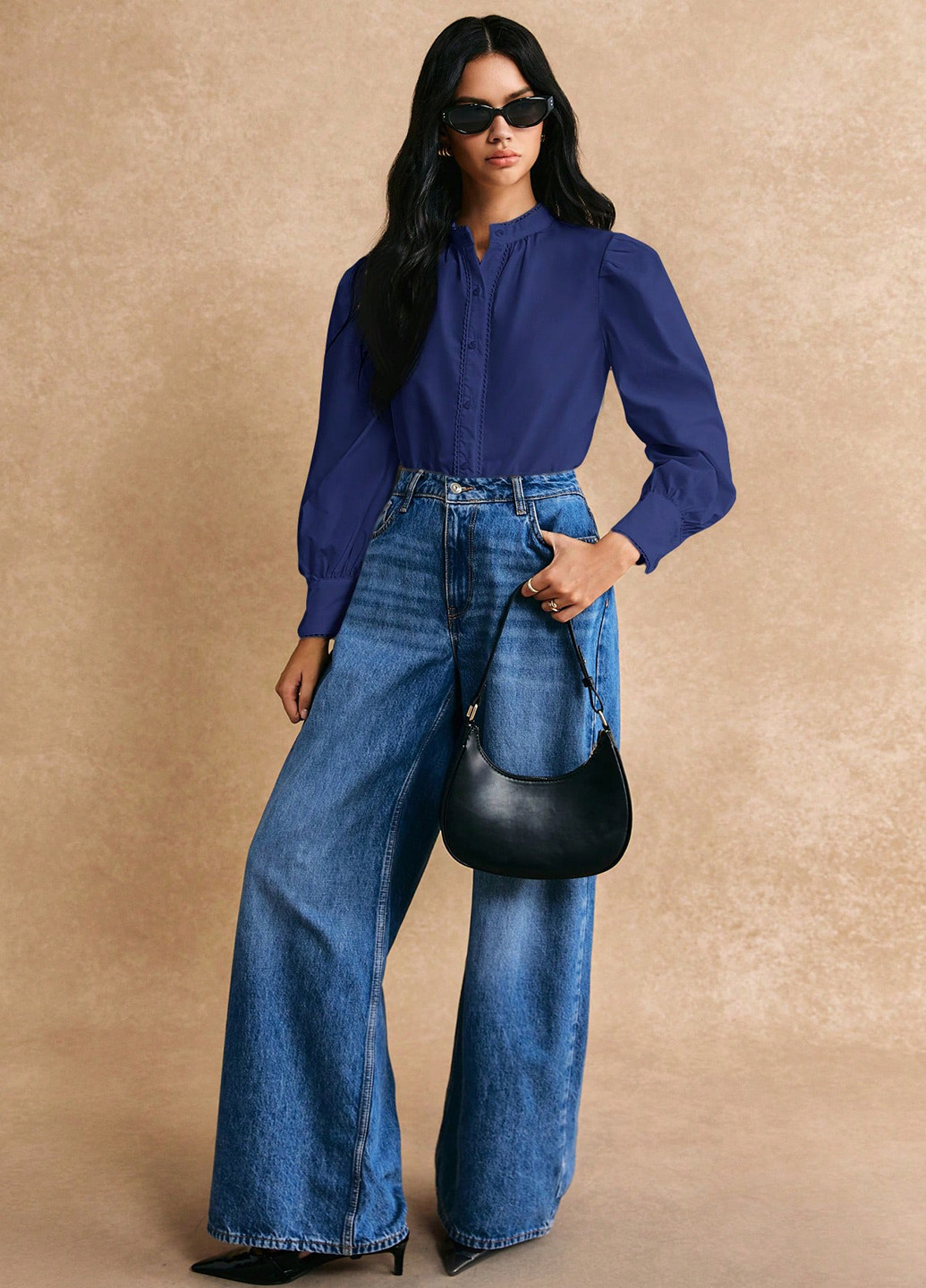 Синяя блуза SHEIN