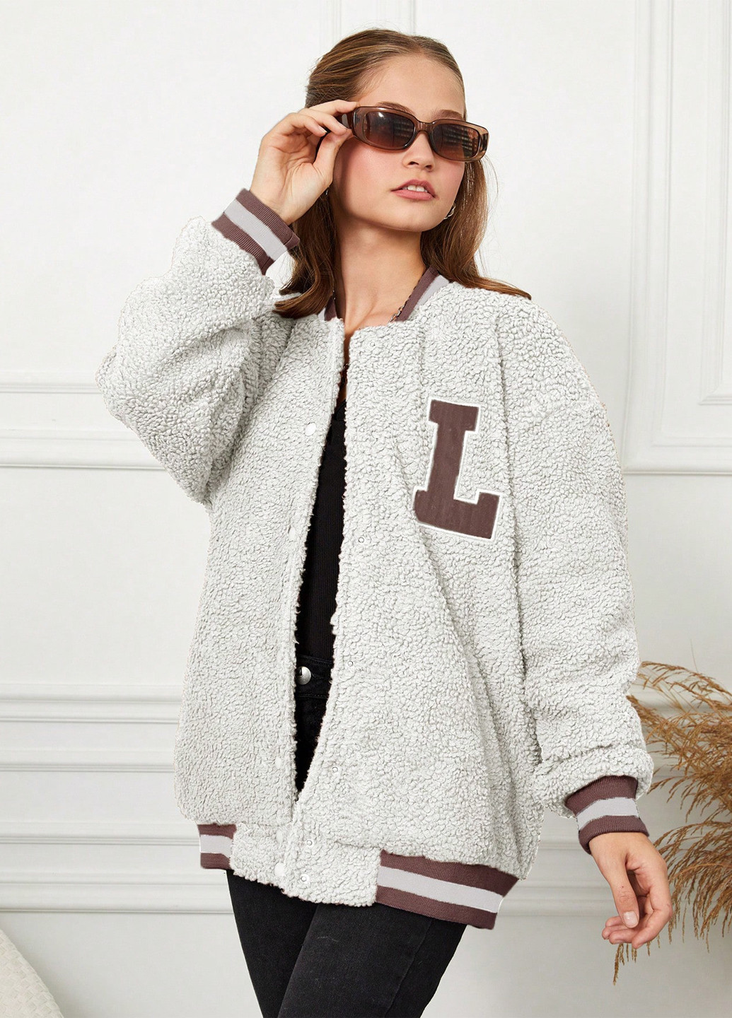 Бомбер SHEIN на кнопках (365437526)