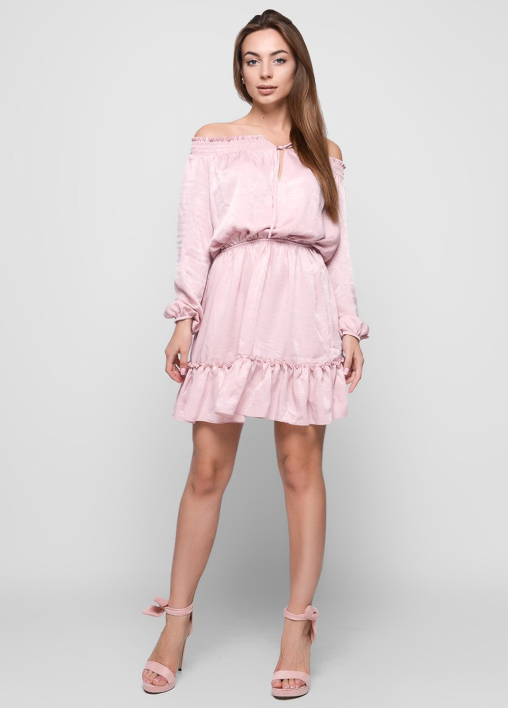 Світло-рожева кежуал сукня Carica однотонна