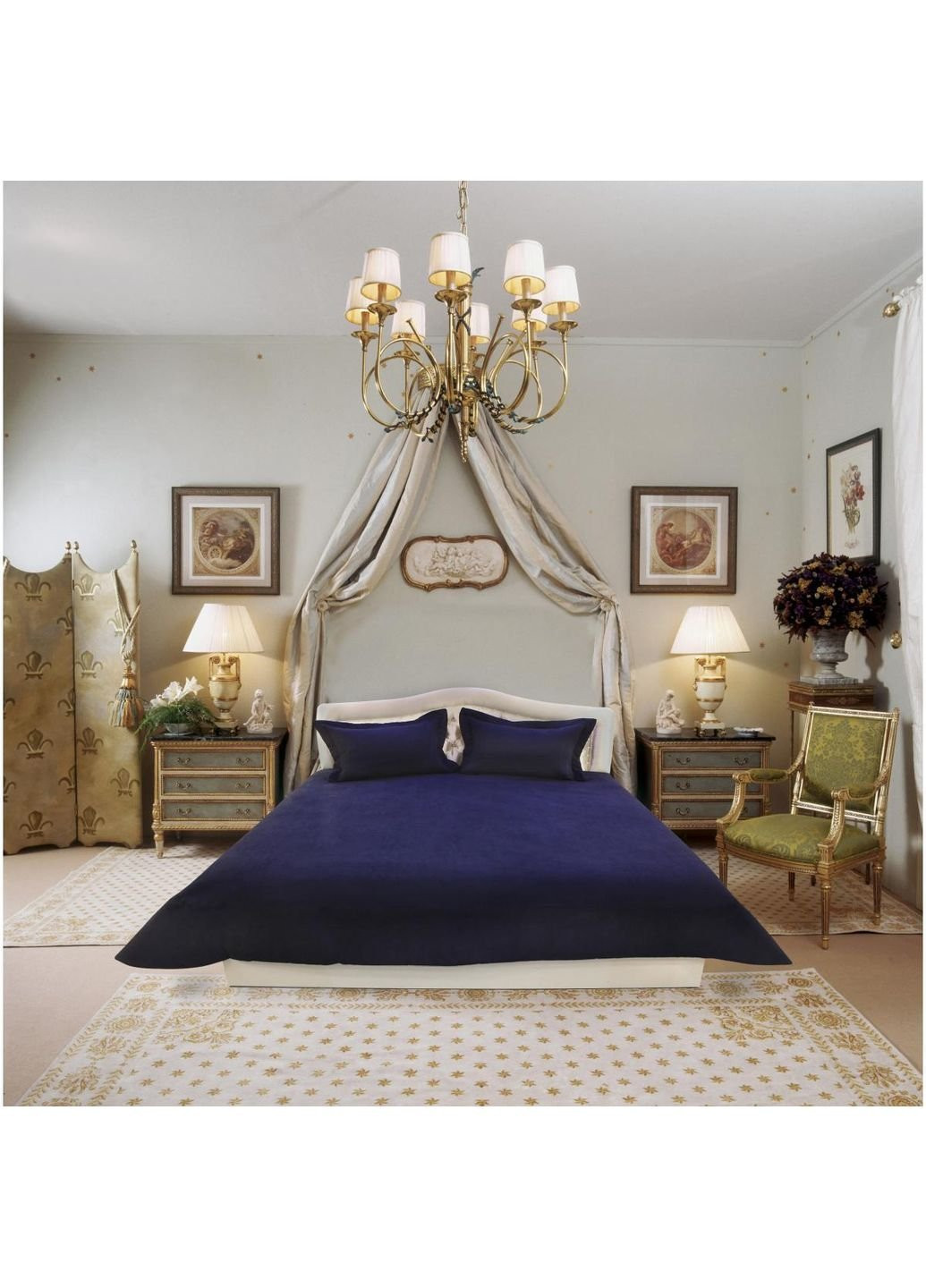 Покрывало Diamond AR-A107070-Indigo 250х260 см индиго Arya (253658797)