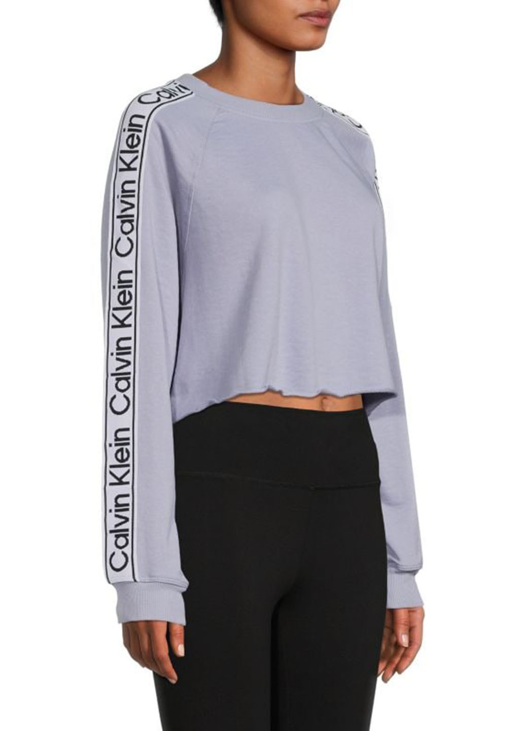 Голубой свитшот Calvin Klein надпись лампасы (265623037)