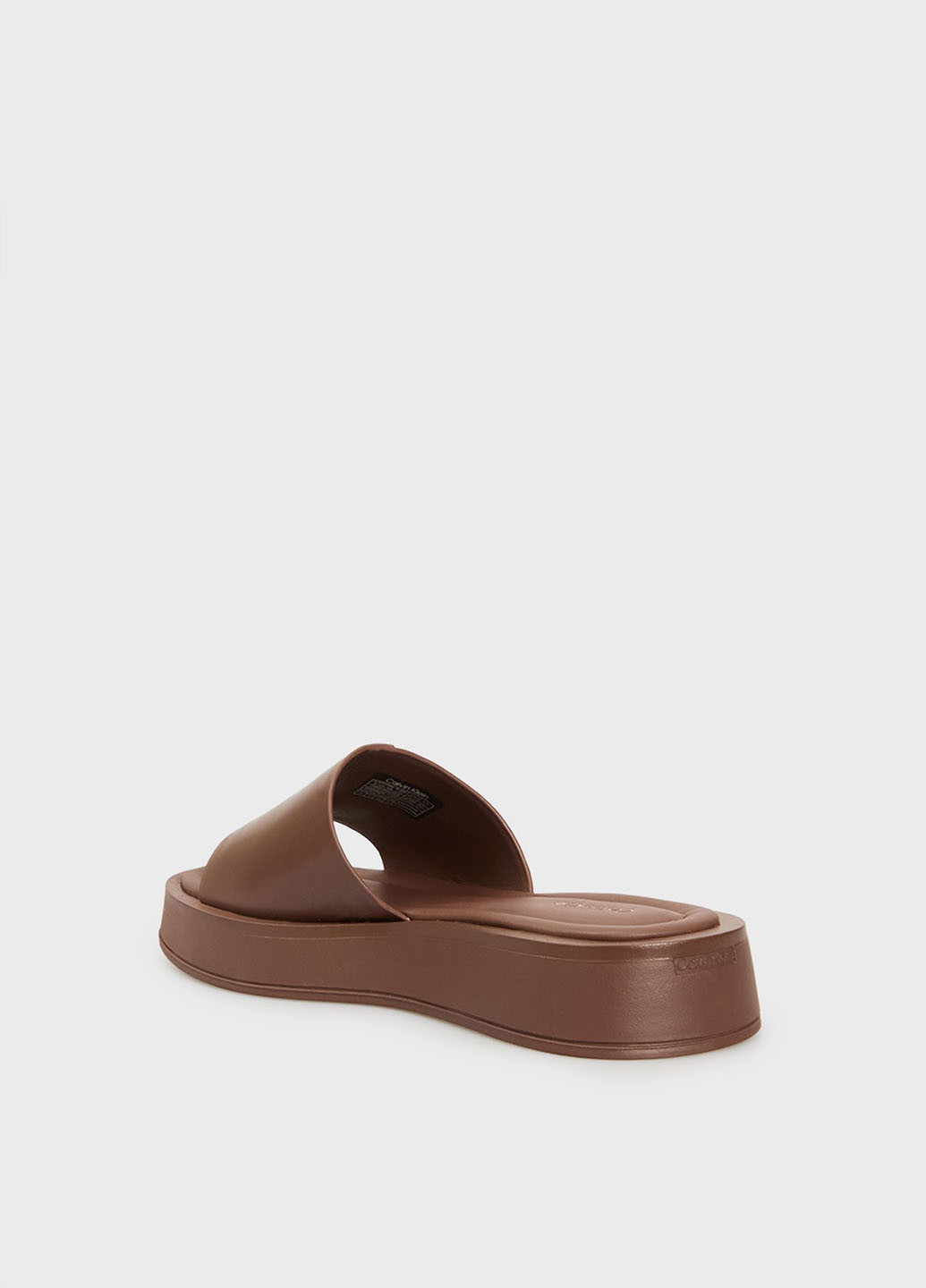 Коричневые шлепанцы Calvin Klein с логотипом