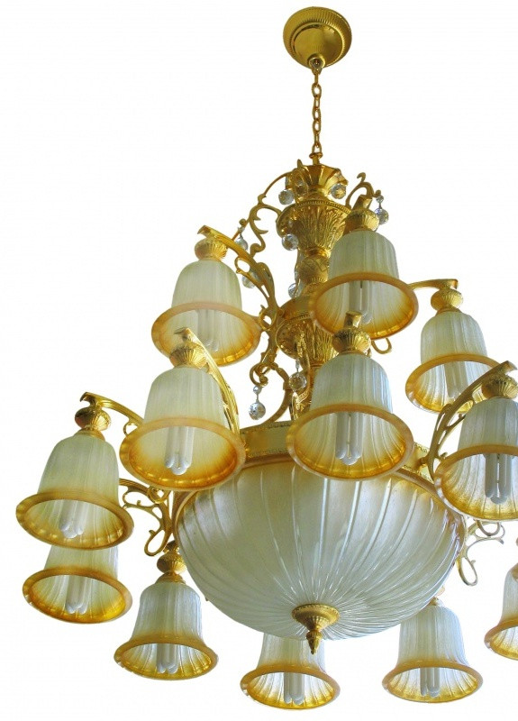 Люстра підвісна прованс велика для холу BKL-179S/18 Brille (253887593)