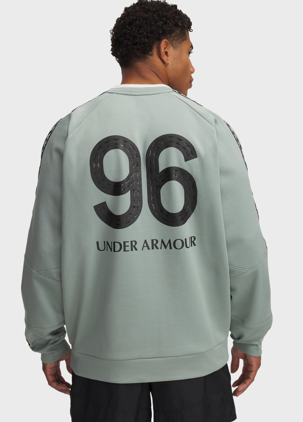 Зеленый свитшот Under Armour логотип нашивки (327298873)