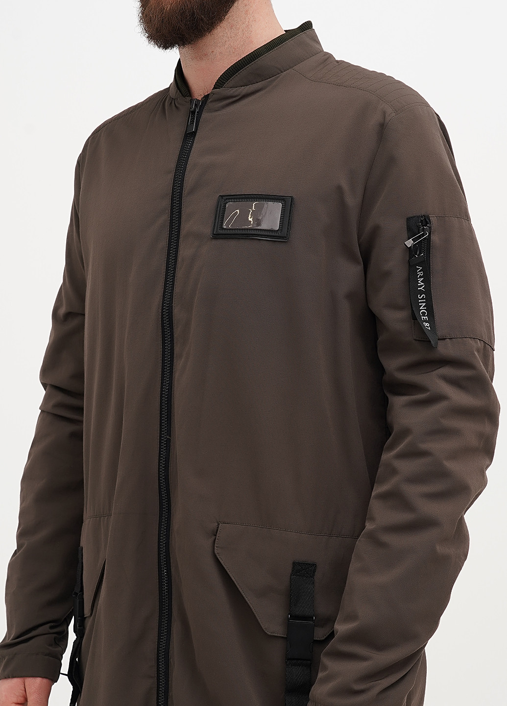 Оливкова (хакі) демісезонна куртка Collusion