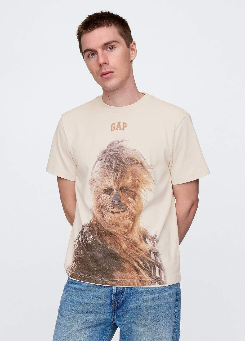 Бежевая футболка Gap