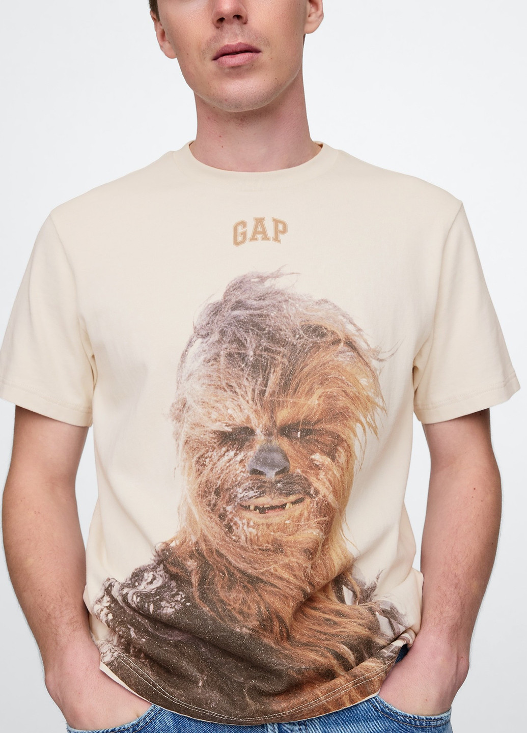 Бежевая футболка Gap