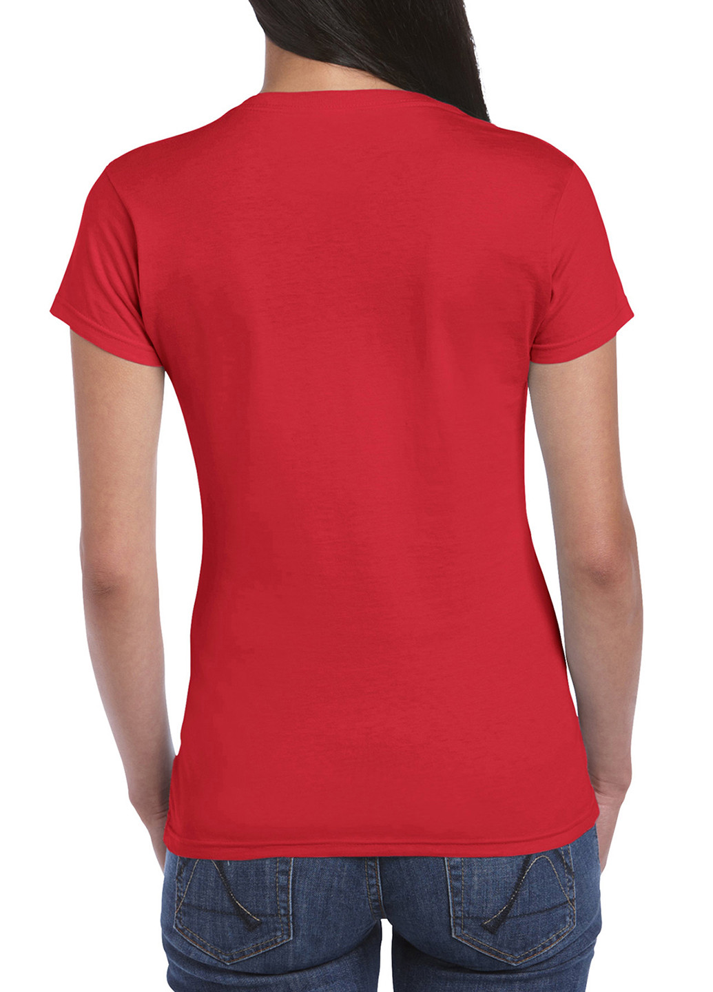 Красная летняя футболка Gildan