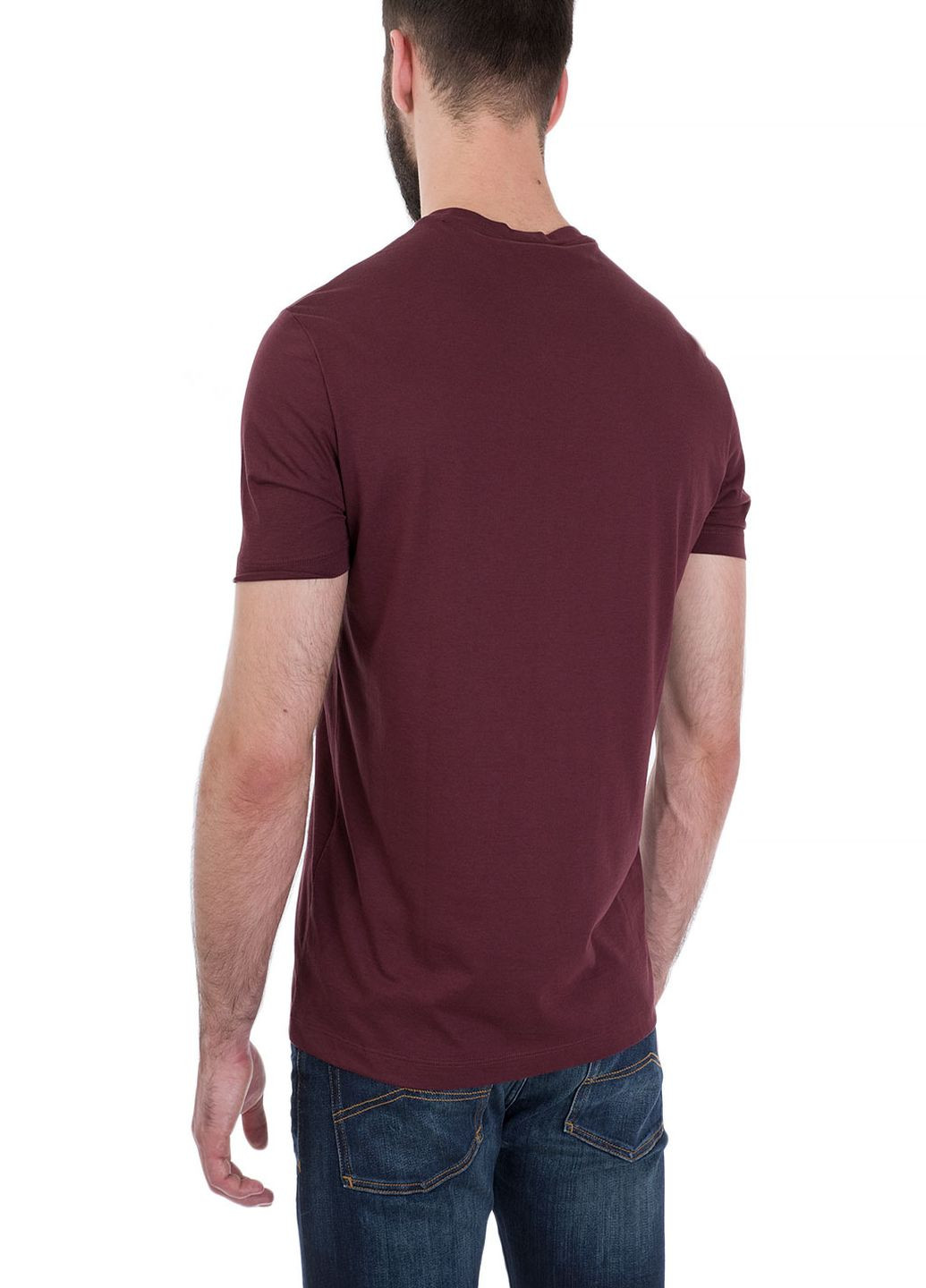 Бордовая футболка Emporio Armani