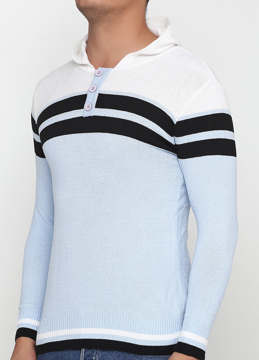 Голубой демисезонный свитер LMS