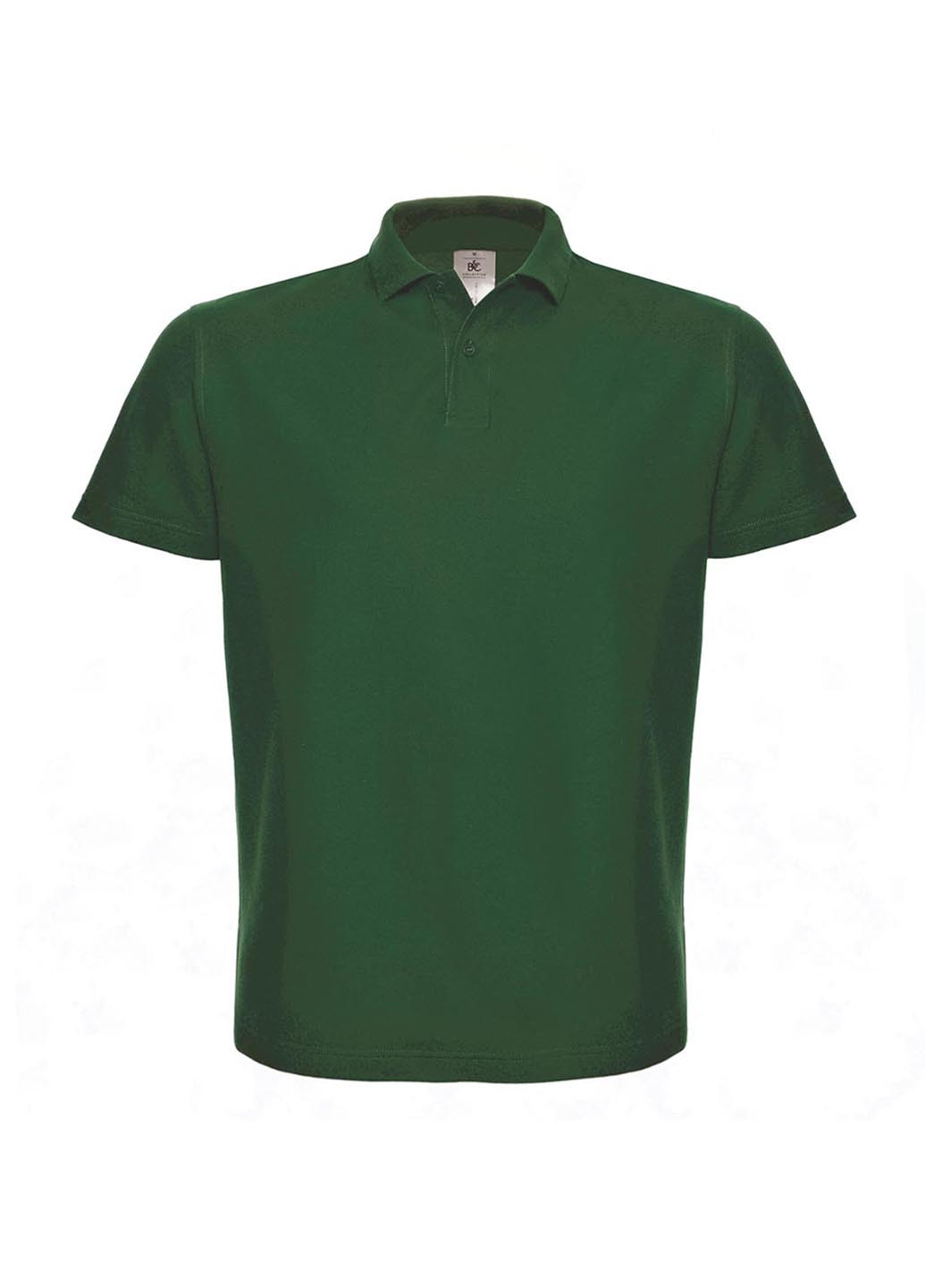 Темно-зеленая футболка-поло для мужчин B&C однотонная