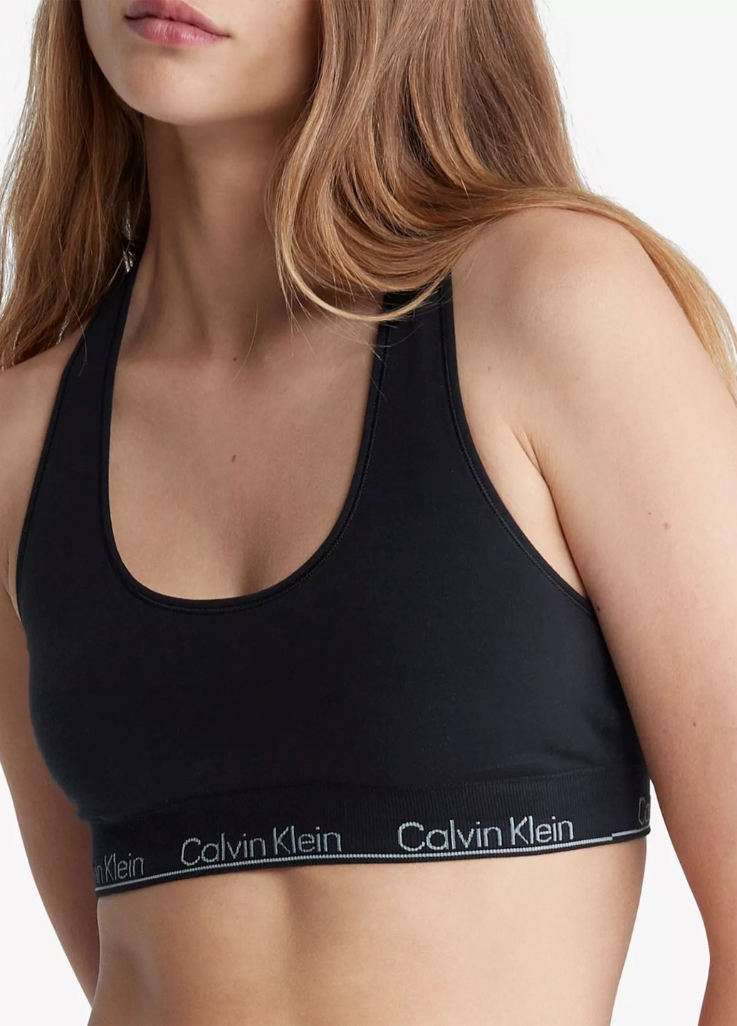 Чорний топ бюстгальтер Calvin Klein без кісточок ліоцелл
