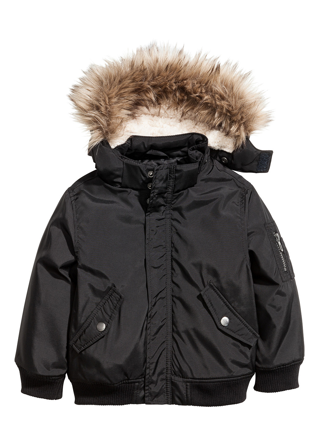 Чорна демісезонна / зимня куртка H&M