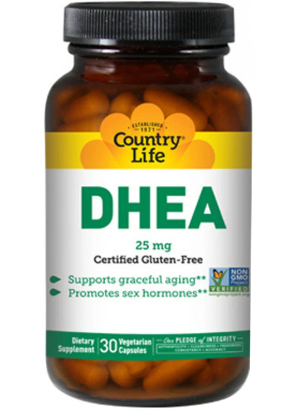 Дегідроепіандростерон DHEA 25 mg 30 капсул Country Life (255409009)