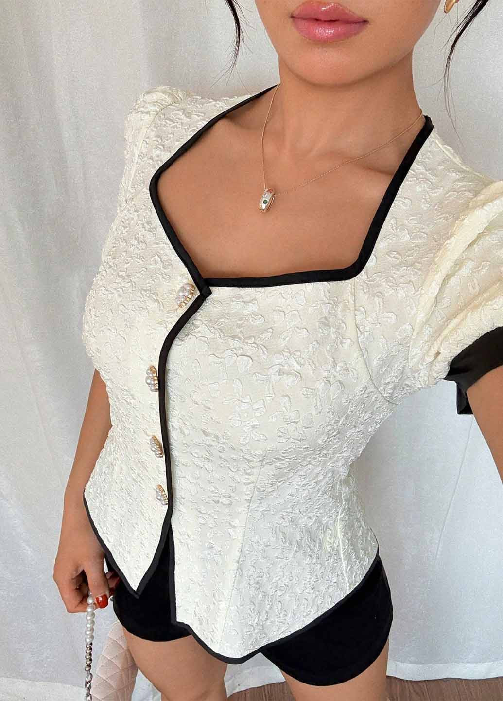 Кремовая блуза SHEIN