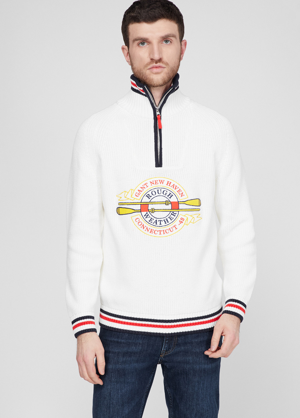Білий демісезонний светр Gant