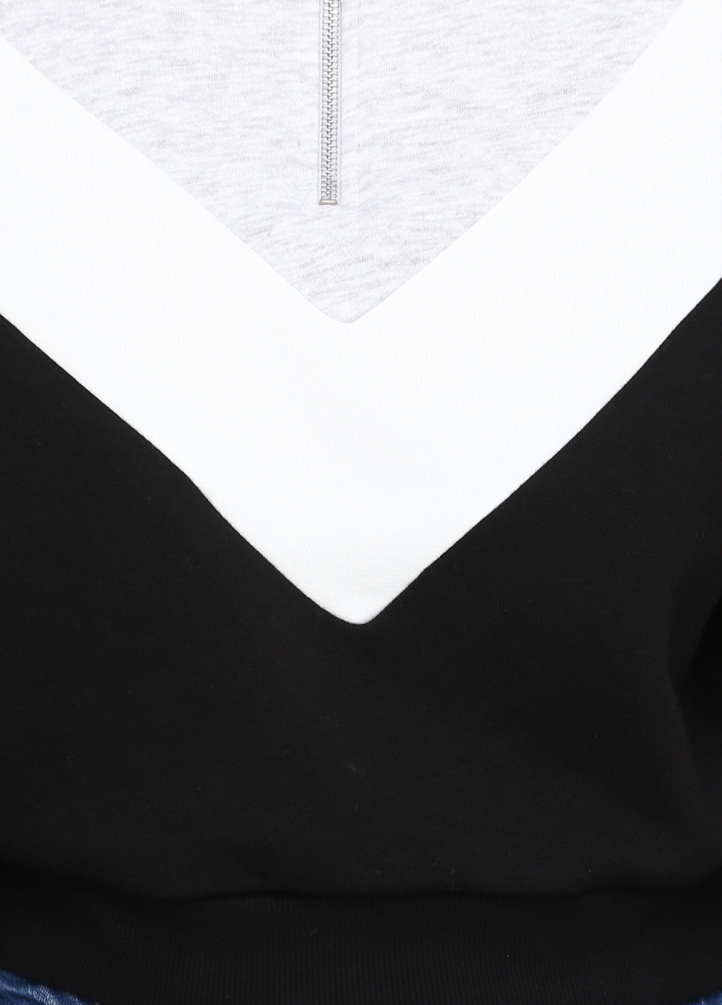 H&M світшот однотонний чорно-білий кежуал футер, бавовна