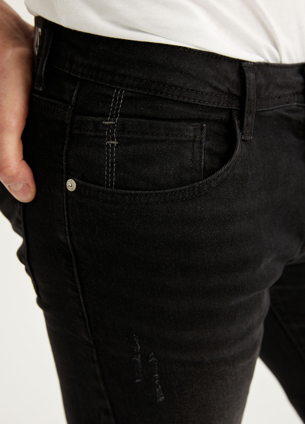 Шорти DeFacto чорні джинсові бавовна