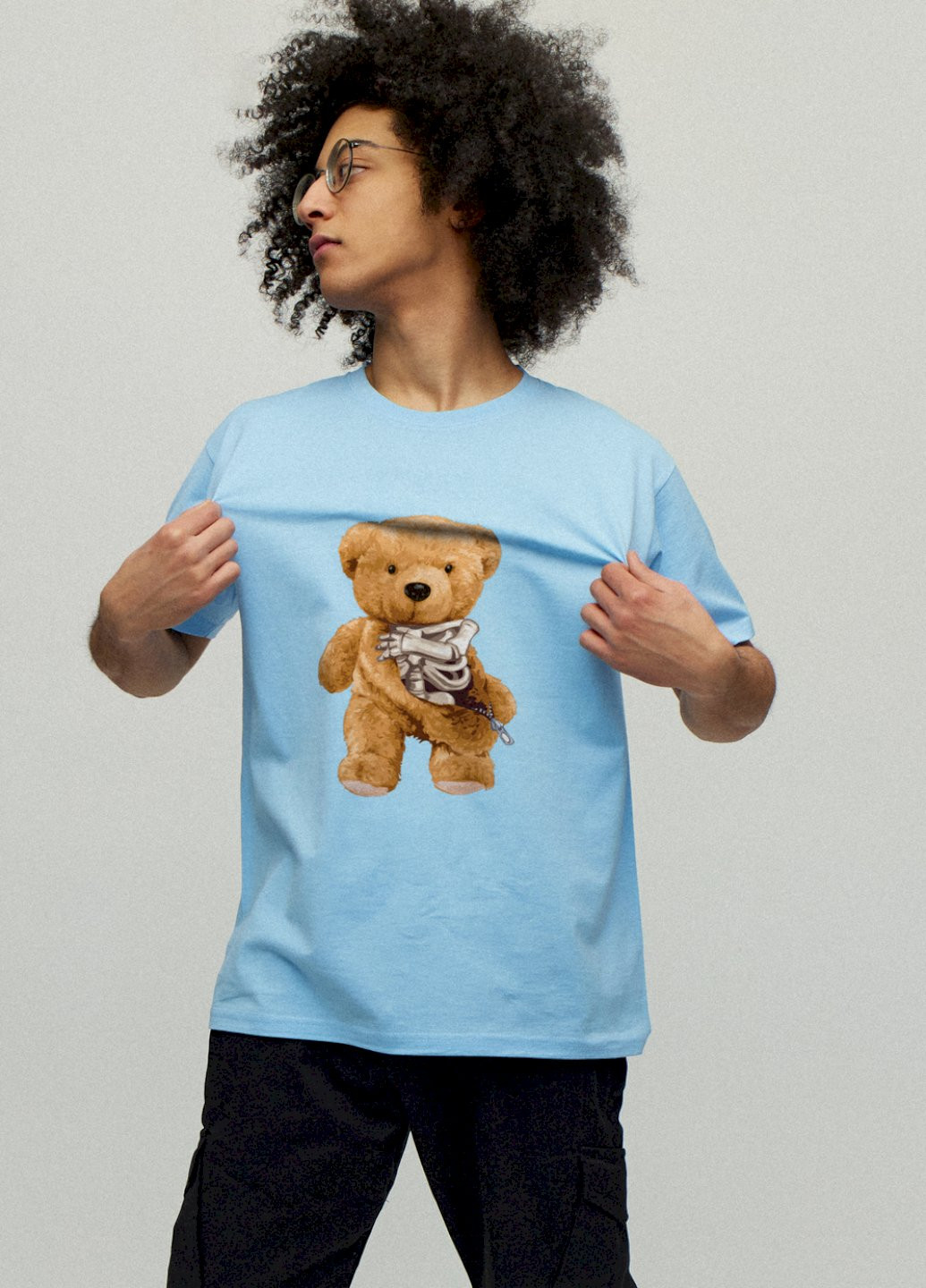 Блакитна футболка чоловіча YAPPI