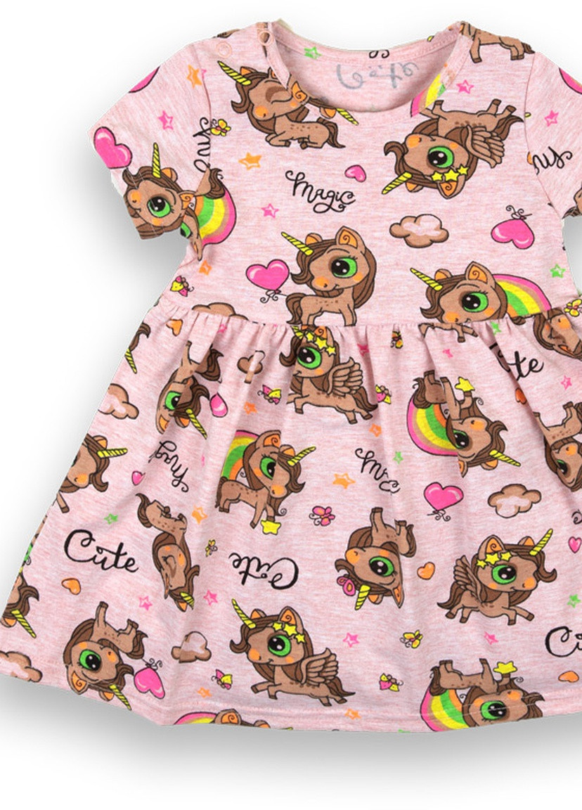Розовое детское платье для девочки pl-22-1 Габби (252850234)