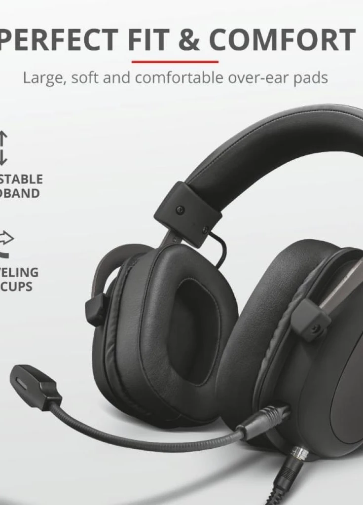Наушники GXT 414 Zamak Premium Multiplatform 3.5mm BLACK (23310) Trust (207366531)