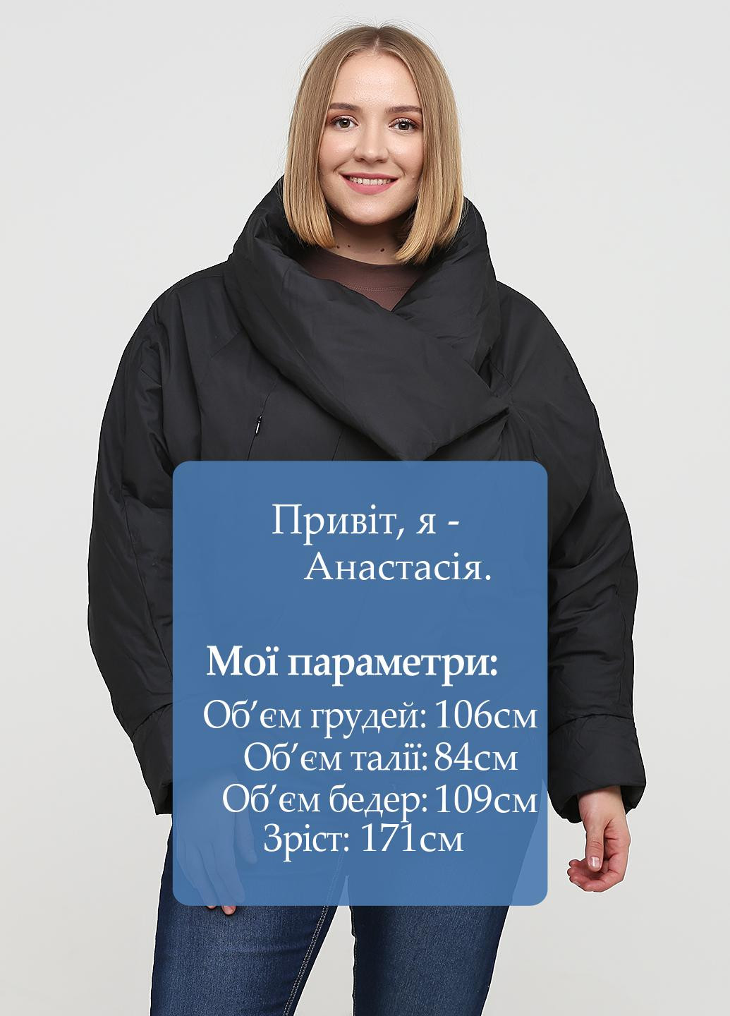 Чорна зимня куртка Tongcoi