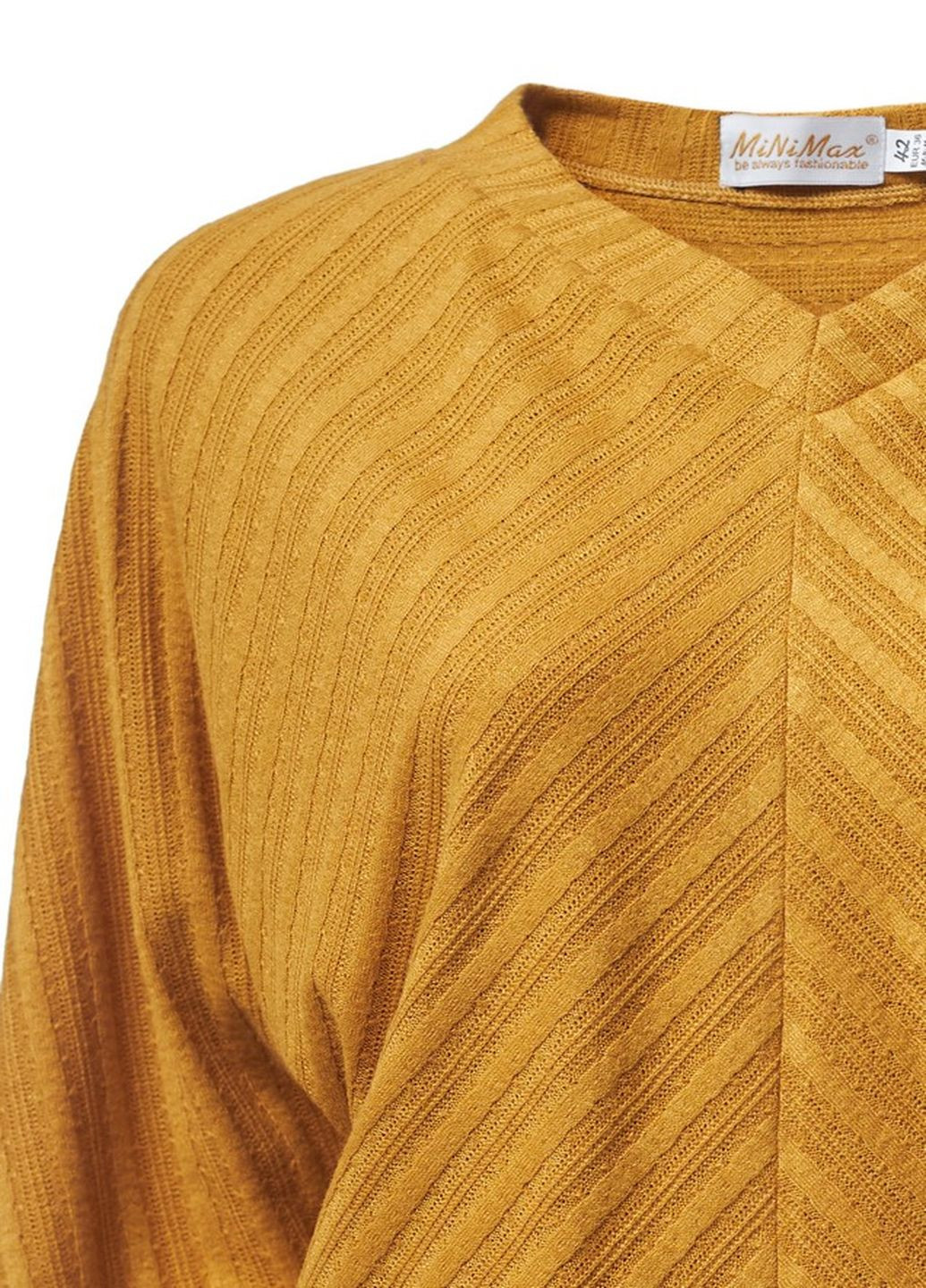 Гірчичний демісезонний пуловер пуловер MiNiMax