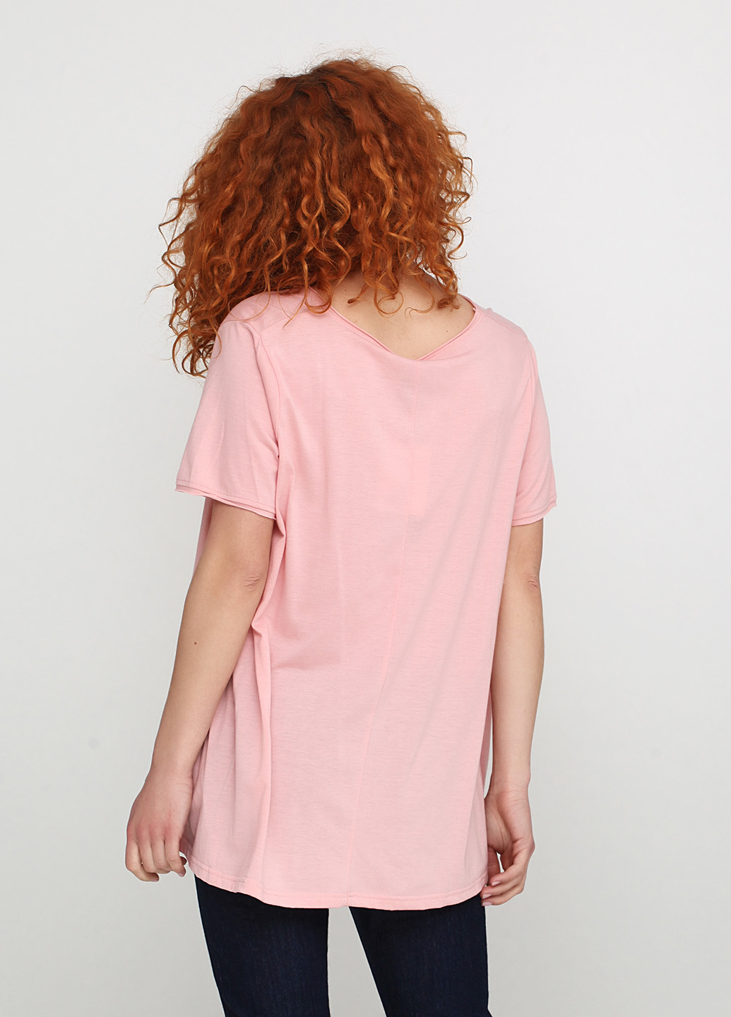 Розовая летняя футболка Adia Fashion