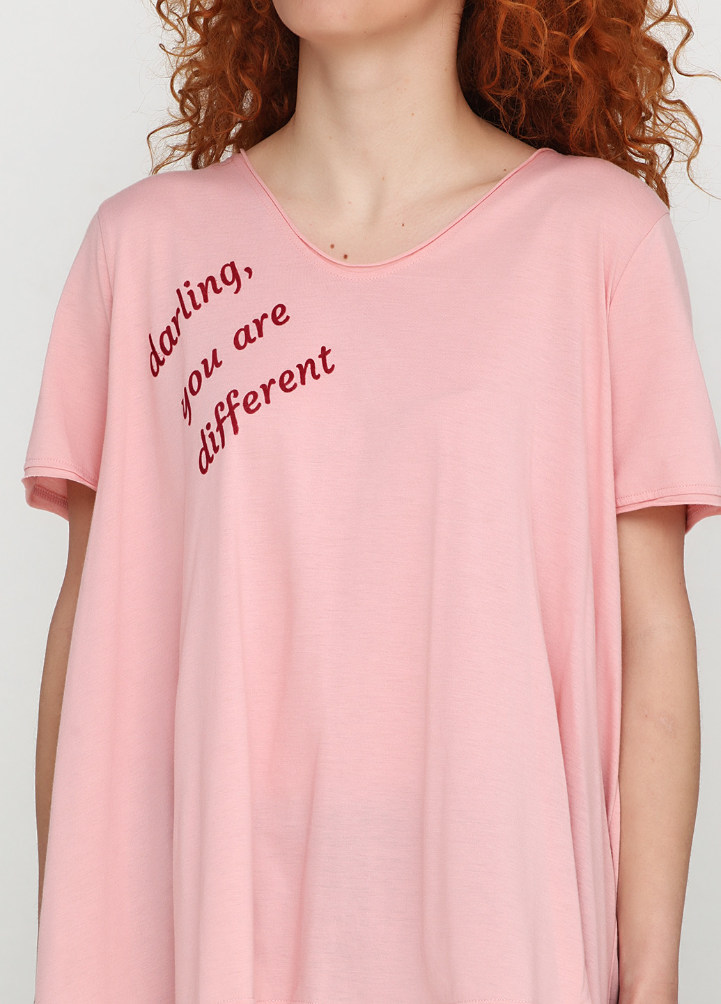 Рожева літня футболка Adia Fashion
