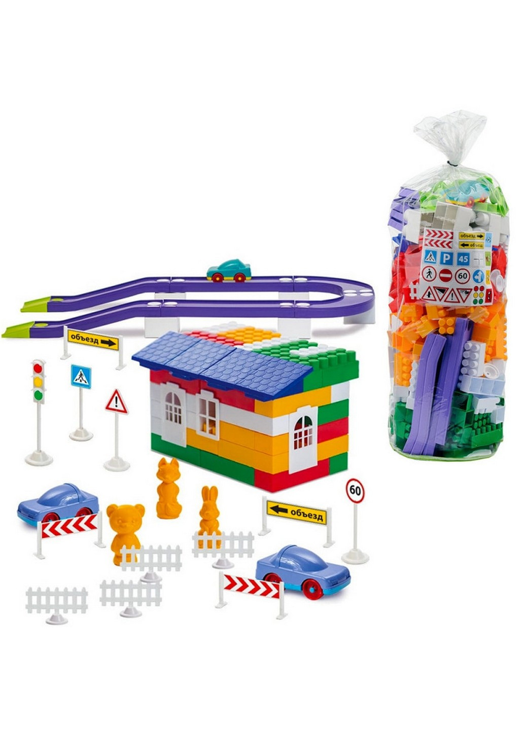 Конструктор детский "Лидер" 57х26х25 см Colorplast (253659816)