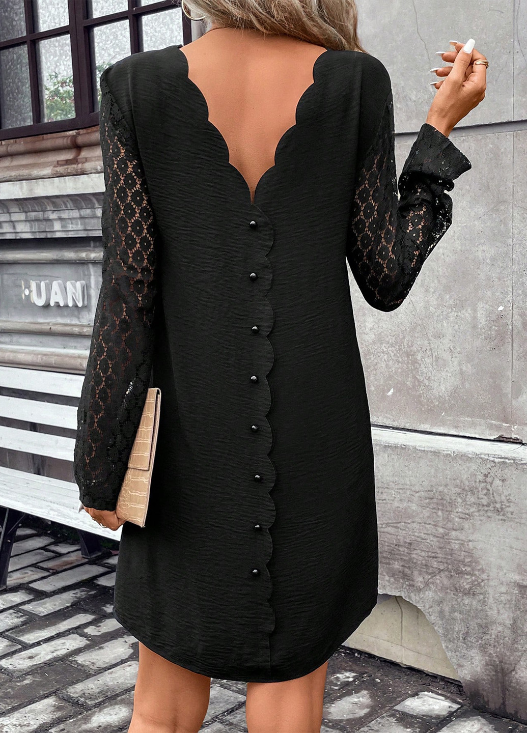 Чорна кежуал сукня а-силует SHEIN однотонна