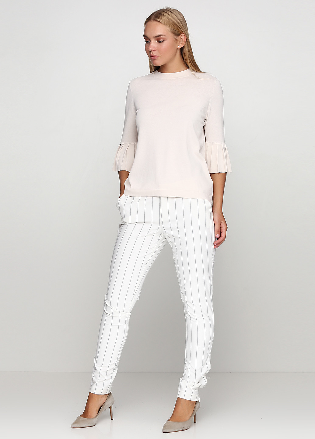 Белые кэжуал демисезонные брюки Karen by Simonsen