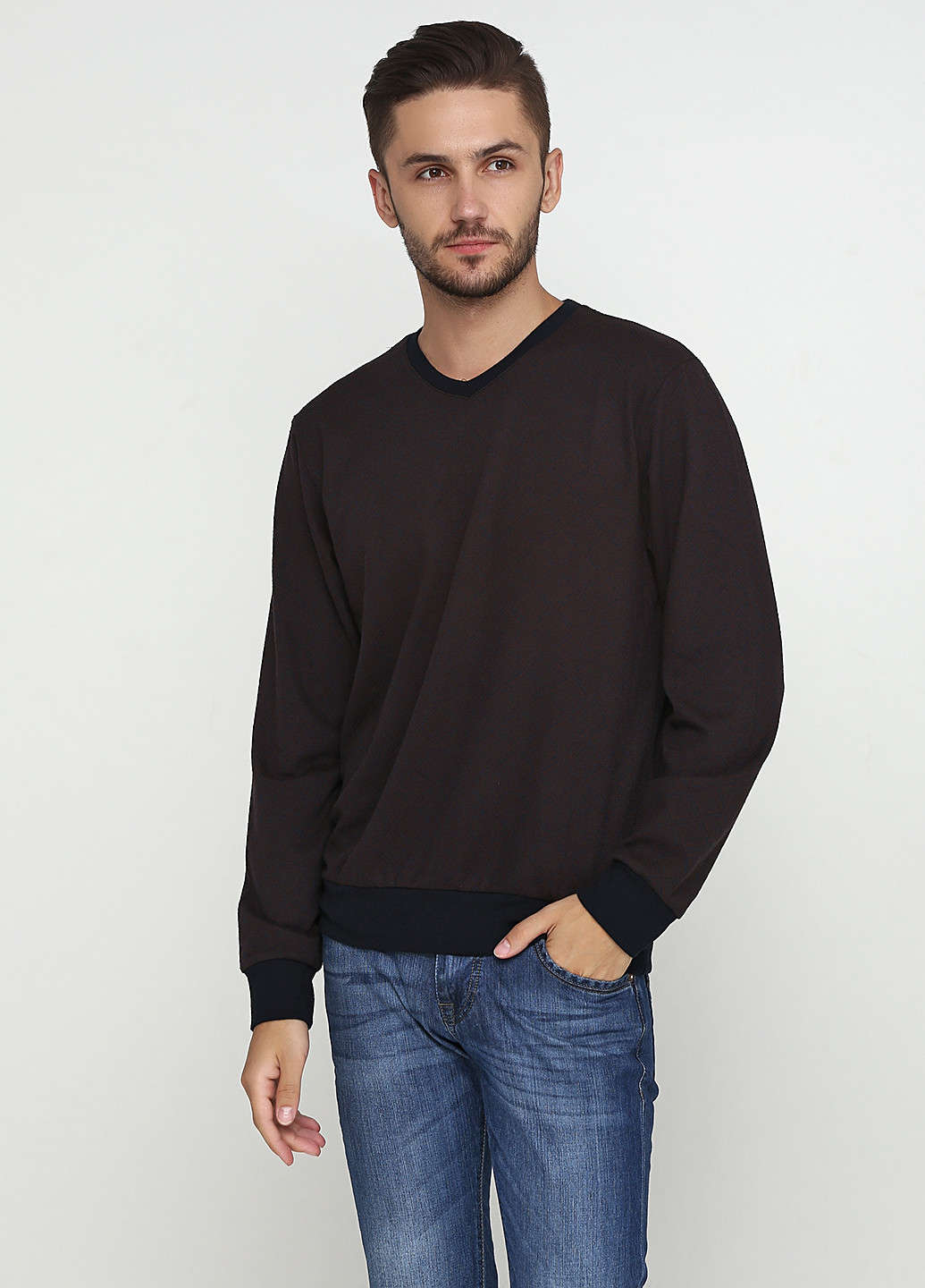 Темно-коричневый демисезонный пуловер пуловер MSY