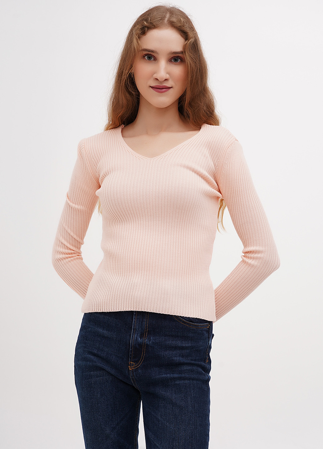 Пудровий демісезонний пуловер пуловер Sassofono Club