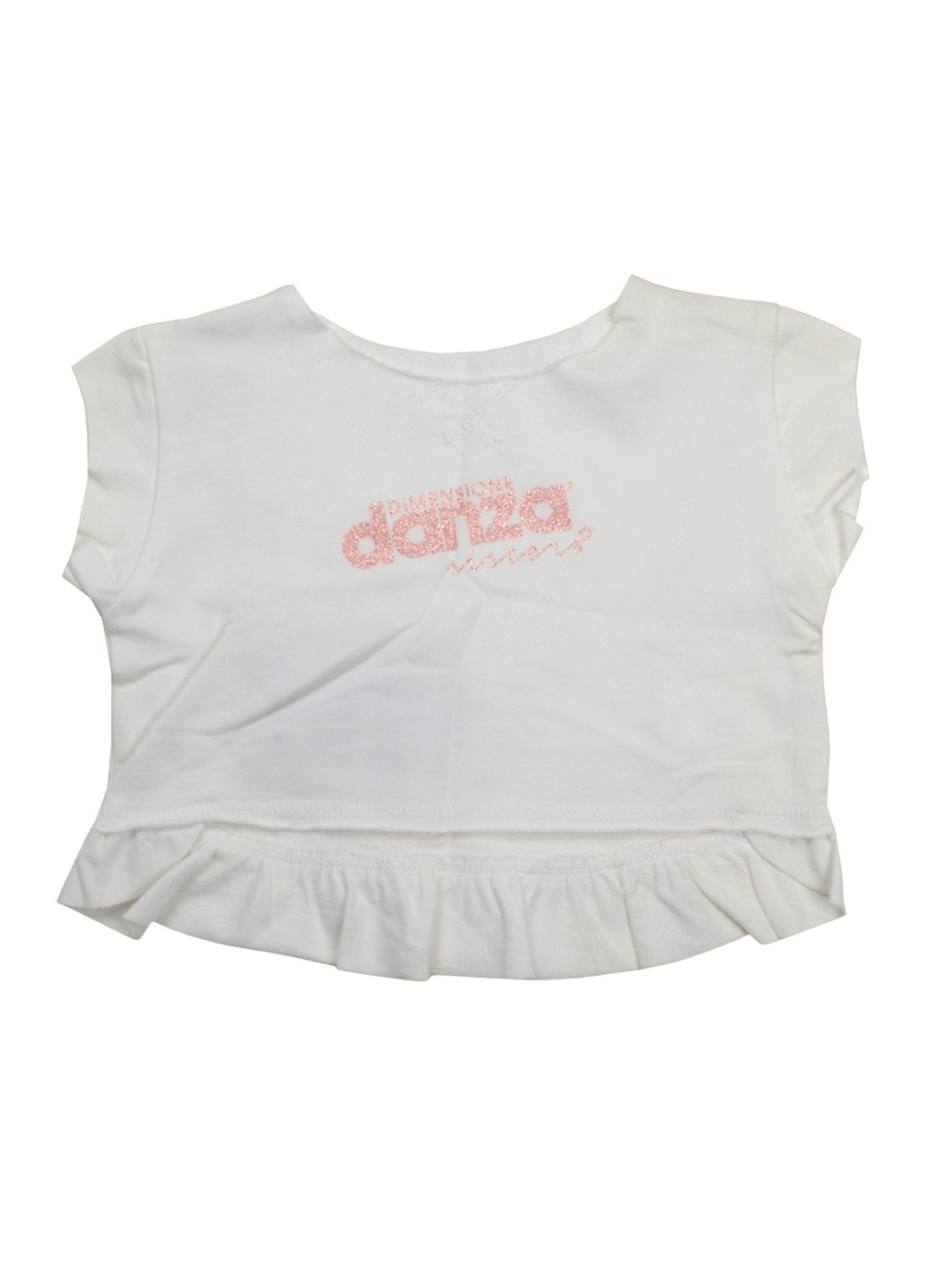 Белая летняя футболка с коротким рукавом Danza
