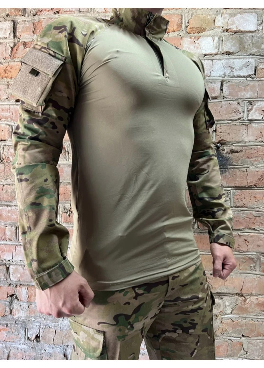 Оливковый (хаки) демисезонный мужской армейский костюм мультикам для всу (зсу) tactical тактическая форма убакс и брюки турция xl 7284 Power