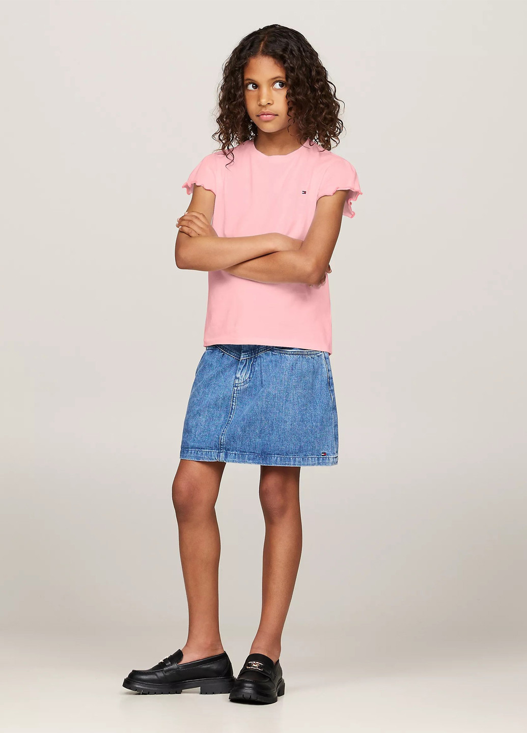 Светло-розовая летняя футболка Tommy Hilfiger