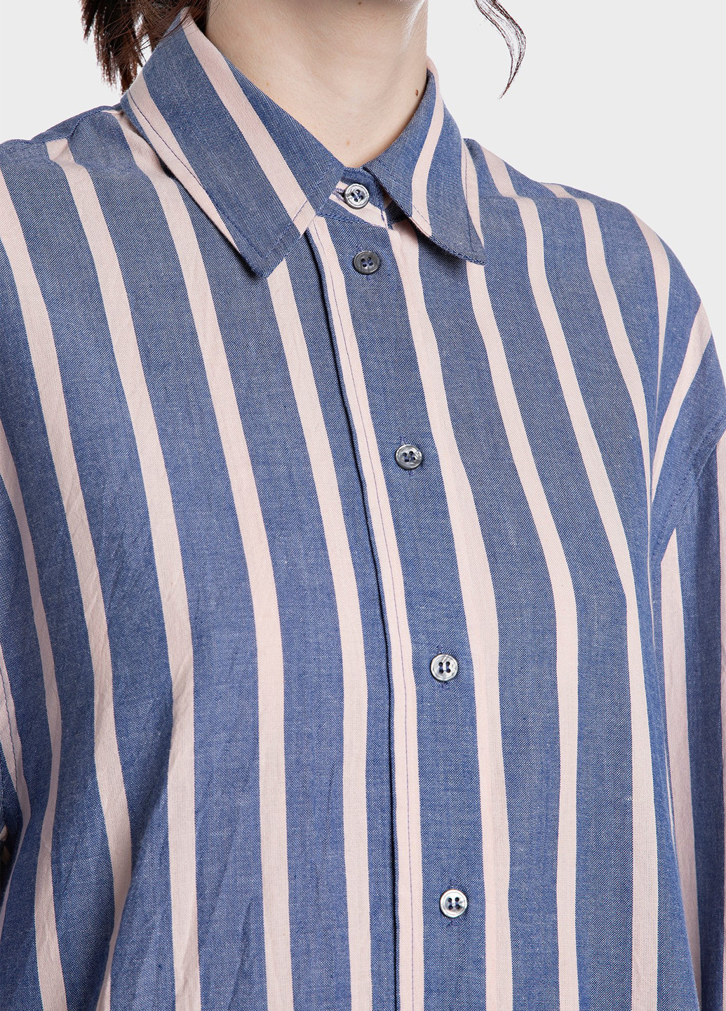 Синяя кэжуал рубашка в полоску Replay